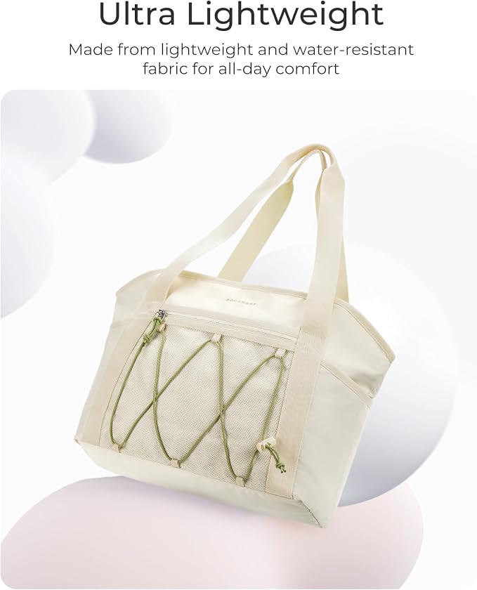 BAGSMART Women's Multi-Compartment Tote Bag with Elastic Cord | Handbag for Travel Fitness Outdoor Activities - Image 6