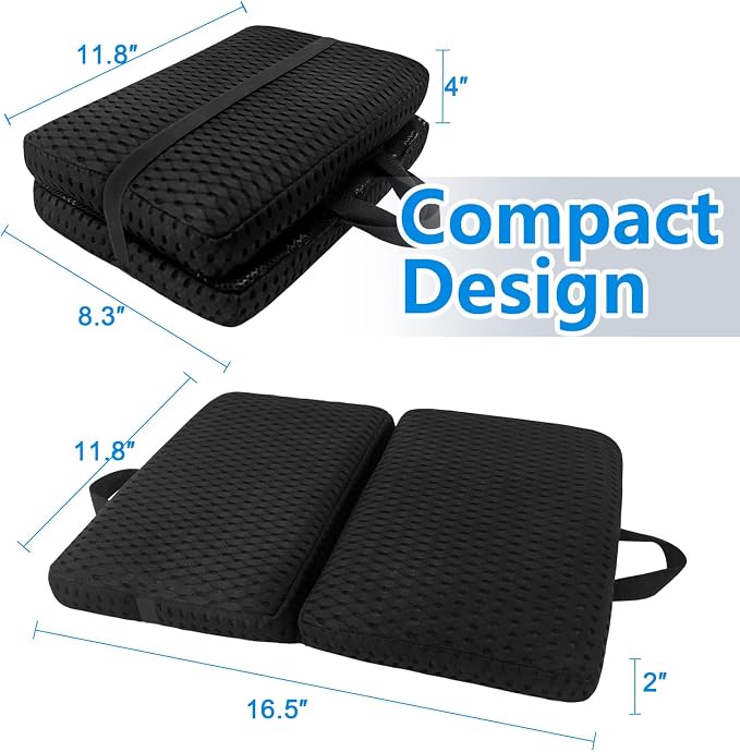 Portable Foldable Seat Cushion Soft Thick for Stadium Travel Camping Office | 3D mesh fabric breathable seat cushion for stadium bleacher airplane travel - Image 3