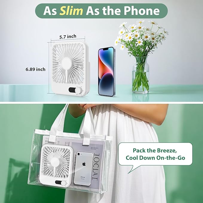 Portable Travel Fan for Cruise Approved, 4000mAh Cruise Essentials 2026 Rechargeable Fan100 Speed Wind Adjustable, Small Travel Essentials for Hotel Beside Sleeping Cruise Ship Must Haves - Image 3