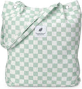 LHMTQVK Corduroy Tote Bags for Women, Large Capacity Tote Purse Reusable Grocery Shoulder Bag with Inner Pockets by LHMTQVK