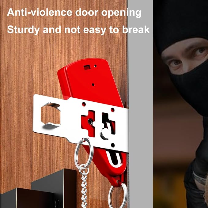 Portable Hotel Door Lock, Newest Extra Security Travel Lock for Hotel Door Locks for Travelers Security, Easy Install Portable Door Lock for Apartment, Airbnb, Dorm & Home Safety - Image 2