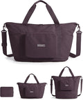 BAGSMART Foldable Travel Bag, 37L Expandable Personal Item Bag, Grape | Airline Approved Personal Carry-on Size, Fits Under-seat, Trolley Sleeve, Backup Bag for Travel, Vacation, Overnight by BAGSMART
