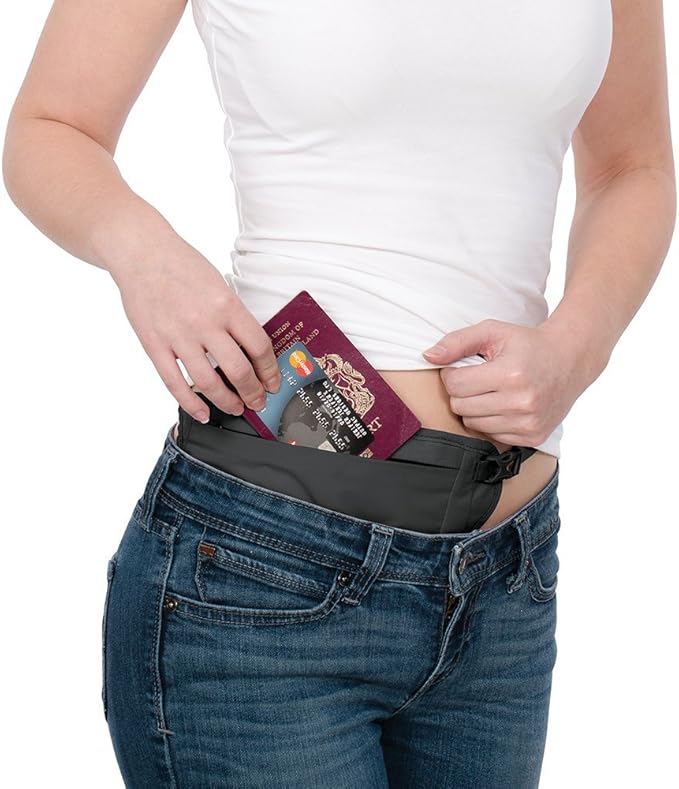 Pacsafe Coversafe V100 Anti-Theft RFID Blocking Waist Wallet, Black - Image 4