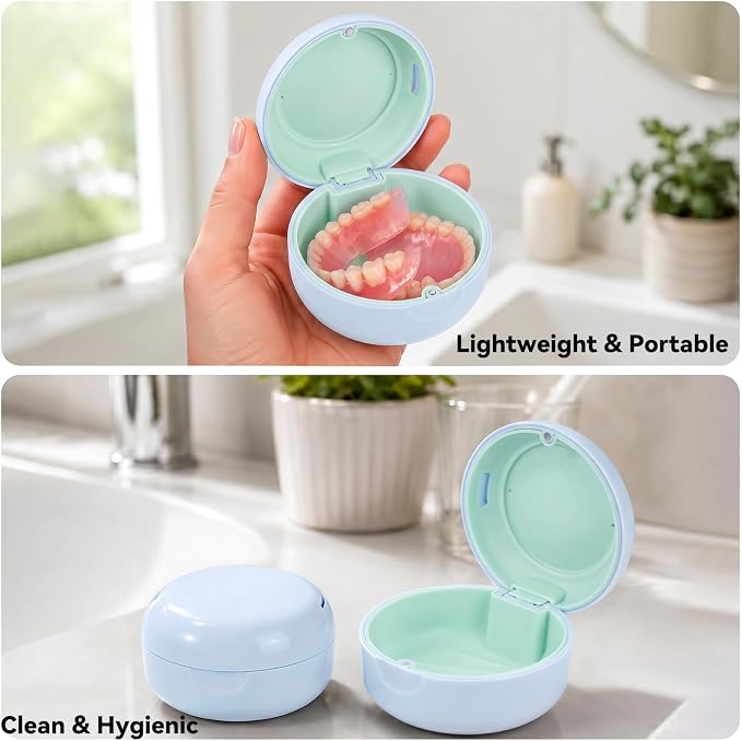 Portable Vent Denture Bath Case, Soft Buffer Holder for Travel False Teeth | Safe material, removable silicone pad for hygienic use, multi-scene use, pocket fit for home, journeys & daily oral storage - Image 6
