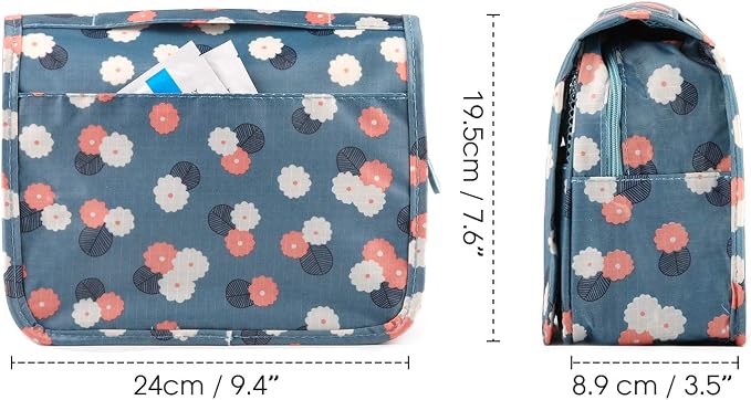 Narwey Small Hanging Travel Toiletry Bag for Women, Travel Bag for Toiletries, Makeup Bag Organizer Make Up Bags Cosmetic Bags for Girls - Image 7
