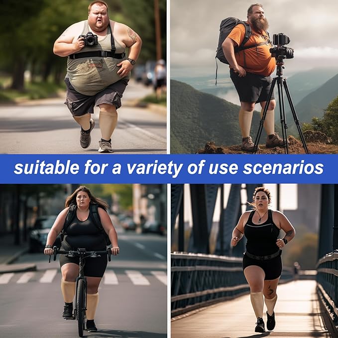 Plus Size Compression Socks: Wide Calf for Women Men 20-30 mmHg | Up to 7XL-Compression Socks for Travel Nurses Pregnant - Image 5