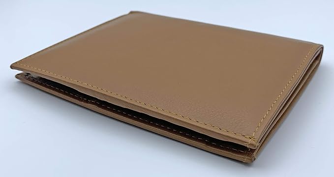 Light Brown RFID Genuine Leather Passport Wallet - Image 8