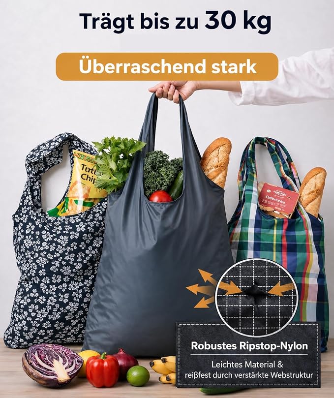 Compact Reusable Grocery Tote Bag – Lightweight, Foldable & Packable Shopping Bag for Travel - Image 5