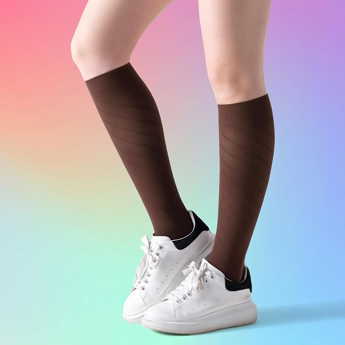 Seamless Moderate Compression Socks for Women & Men 15-20 mmHg - Knee High Support for Circulation, Fatigue Relief - Image 7
