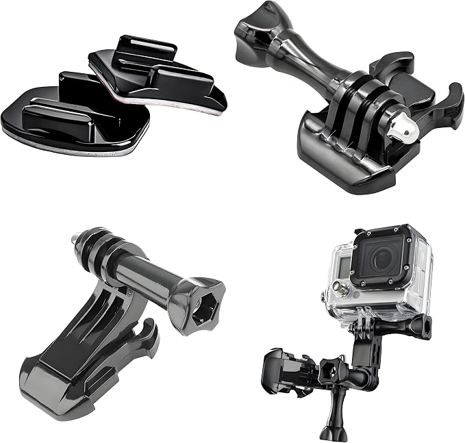 Accessories Kit for Action Camera, Chest & Head Strap Mount, 360° Rotating Wrist Strap Mount, Backpack Clip, Suction Cup Mount, Floating Handle Grip and Various Adjustable Camera Accessories - Image 6
