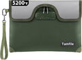 5200°F Fireproof Money Bag with Lock, Water Fireproof Document Bag with Zipper, 8 Layers Fire Insulation, Small Fireproof Safe Storage Pouch with Lock for Cash, Passport, (8.3" x 11", Green) by Tamfile