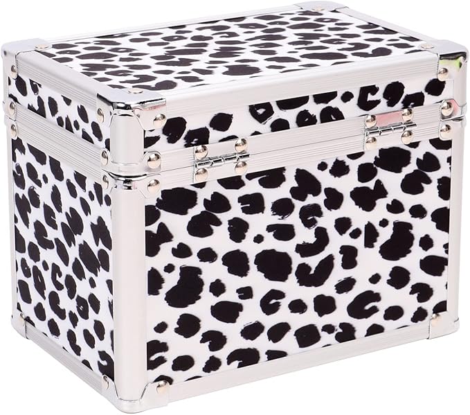 Vaultz Locking Medicine Box with Combination Lock - Secure Metal Lock Box Safe for Medication, Pills & Valuables, Small Lockbox with Code, Portable Storage Case, Leopard | Metal lock box, storage case for medication and small valuables, 3-digit combina... - Image 5