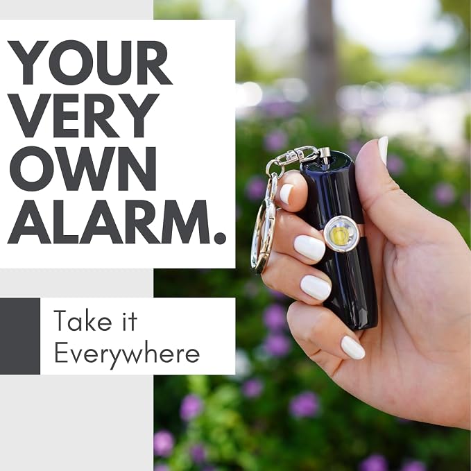 Securityman Personal Safety Alarm for Women | Self Defense Keychain (Loudest 130dB Siren and SOS Strobe Light) Everyday Security Personal Alarm Protection Device (Black) - Image 3