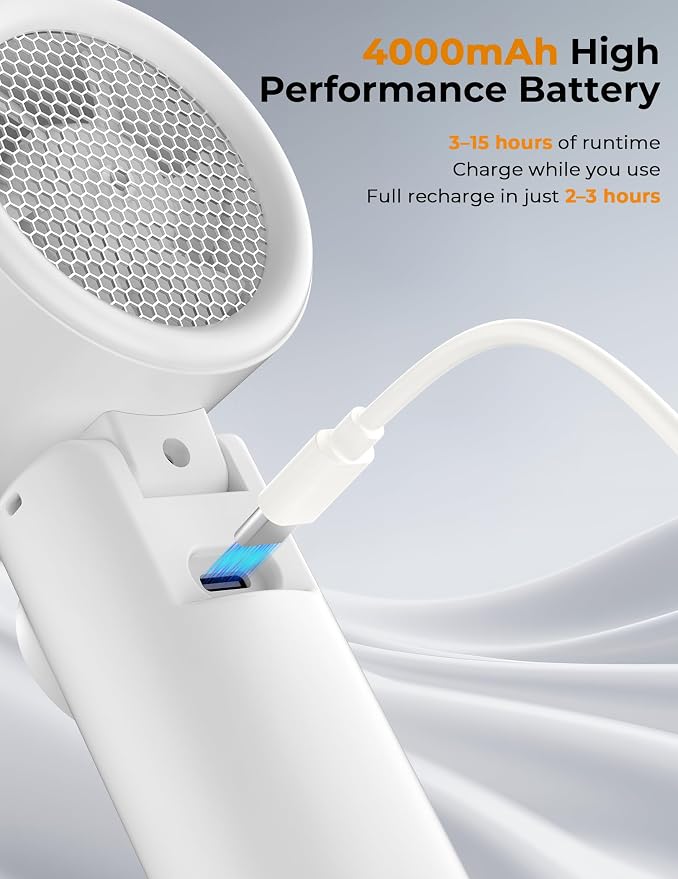 Portable Handheld Turbo Fan with Ice Cooling, 100 Levels Stepless Speed, 15H Long Battery Life, 10500RPM Turbo Fan Rechargeable Personal Mini Fan for Travel, Outdoor, Makeup - Image 6