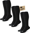 Merino Wool Easy On Compression Socks for Women & Men, 15-20 mmHg, Plus Size Knee High Stocking for Nurses, Pregnancy, Travel, Flight, Medias de Compresión Mujer by HAPIU