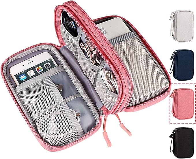 CAOODKDK Electronic Organizer Travel USB Cable Accessories Bag/Case,Waterproof for Power Bank,Charging Cords,Chargers,Mouse,Earphones Flash Drive by Unknown