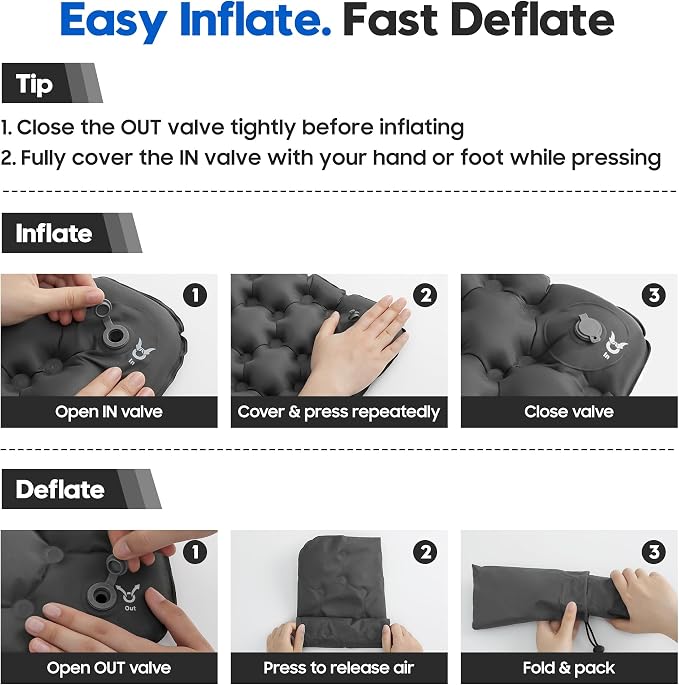 Inflatable Seat Cushion for Stadium & Travel, Built-in Pump Portable Air Seat Pad, Waterproof Bleacher Cushion for Air Travel, Camping, Soccer Games & Outdoor Events - Image 6