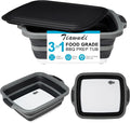 Tiawudi Large Collapsible BBQ Prep Tub with Lid(4.22 Gal/16L), Foldable Camping Sink with Colander, Cutting Board, Dish Basin for Kitchen, Bowl, Vegetable and Fruit, Storage Basket for Picnic by Tiawudi