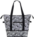 Expandable Duffel Bag for Women with Trolley Sleeve/Wet Pocket Weekender Travel Tote Large Carry On Overnight Luggage by HAWEE