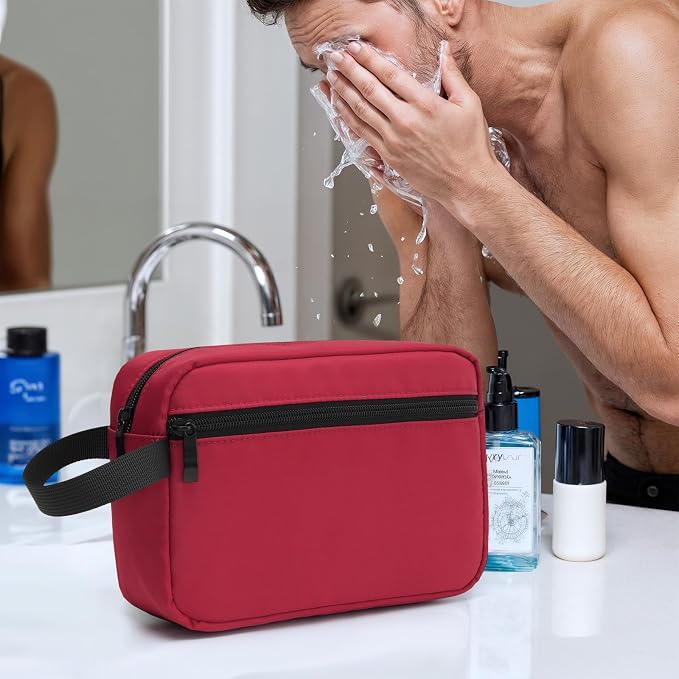Travel Toiletry Bag for Men & Women, Hanging Cosmetic Organizer | Water-Resistant Fabric, Sturdy Handle, Lightweight Dopp Kit – Bathroom Toiletries, Makeup, Shaving, Grooming & Accessories - Image 5