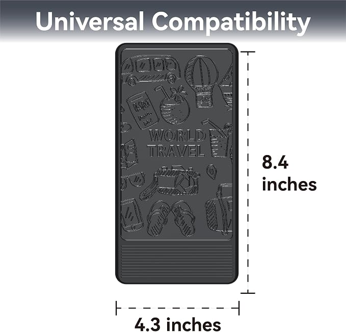 Airplane Phone Holder, Foldable Flexible Silicone Phone Stand | Tablet Mount for Flying, Home Office, Desk and Bedroom, Compatible with iPhone, Smartphones for Hands-Free Viewing, Black - Image 3