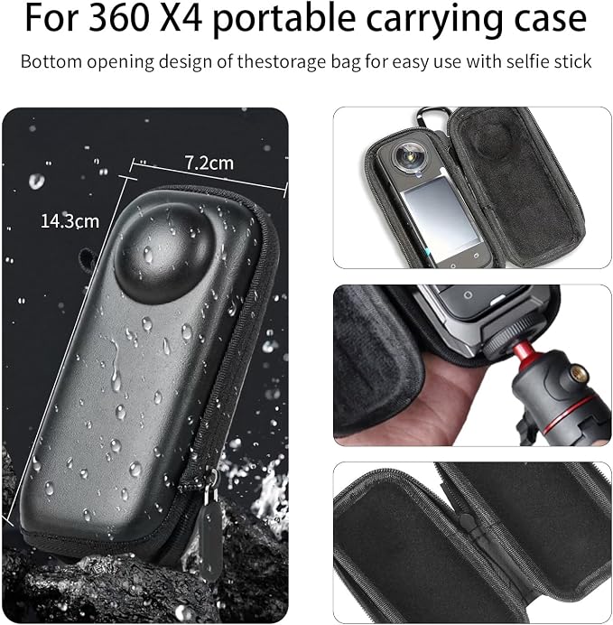 JasonMighty Accessory Kit for Insta360 X4 (Not Fit for X4 Air) | Camera Case,Silicone Cover,Lens Guards,Screen Tempered Glass ,Provide full camera protection,easy to install - Image 5