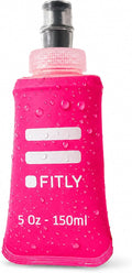 FITLY Soft Flask - Shrink As You Drink Soft Water Bottle for Hydration Pack - Folding Water Bottle Ideal for Running, Hiking, Cycling, Climbing & Rigorous Activity by FITLY