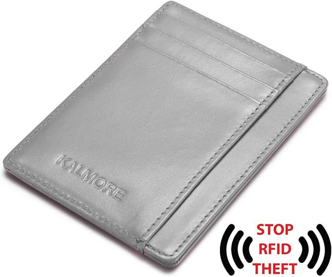 KALMORE Genuine Leather Front Pocket Slim Wallet Credit Card Holder with ID Window - Image 3