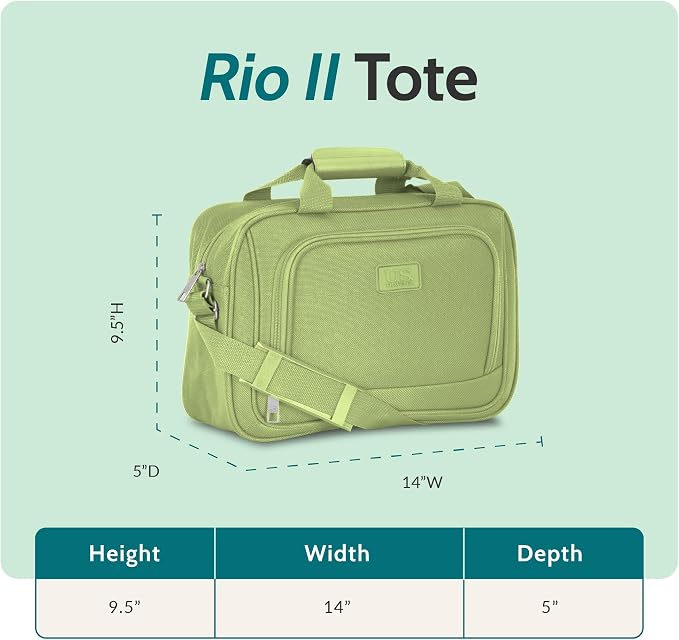 U.S. Traveler Rio 14" Travel Tote Bag, Lightweight 1200D Carry-On Bag for Women & Men - Image 4