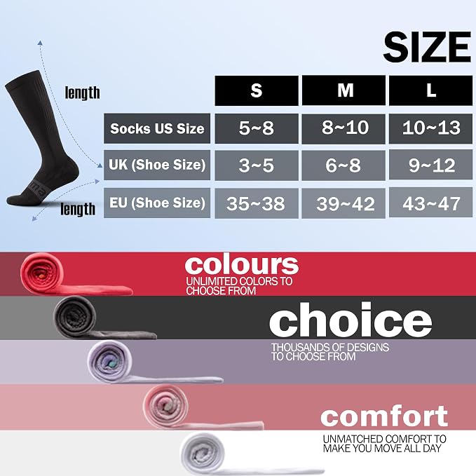 BRISIRA Coolmax Cooling Compression Socks for Women 2 Pairs Knee High 15-20 mmHg Arch Support for Nurse Pregnancy Flying | 2 Pair, Arch Support, Anti Blister, Breathable, Moisture Wicking, Cushioned, Flying, Nurses, Pregnancy, Travel - Image 6