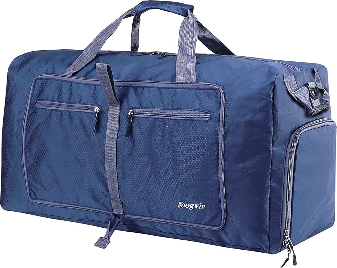 Woogwin Travel Duffel Bag Large Foldable Waterproof Overnight Bag for Beach Swim Bags Pool Sports Gym by woogwin