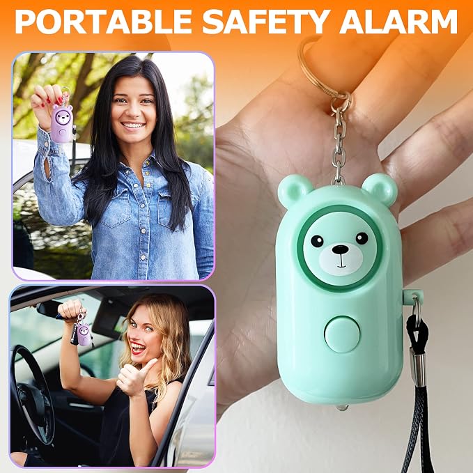 Personal Alarm for Women Kids and Elders Safe Sound, 130dB Siren Emergency Self-Defense Security Alarm Keychain Loudly with LED Light (Emerald+Violet) - Image 4