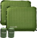 Inflatable Seat Cushion,Self-Inflating Foam Stadium Seat Cushion, Airplane Seat Cushion,Protable Seat Pad for Camping, Backpacking,Sports Events,Traveling,Bleacher (2, Green) by Unknown