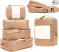 6-Pack Large Compression Packing Cubes for Travel - Lightweight Compression Packing Cube Set, Water-Resistant Luggage Organizer Bags & Suitcase Organizers, Travel Cubes for Carry-On, Checked Luggage by NookTheory