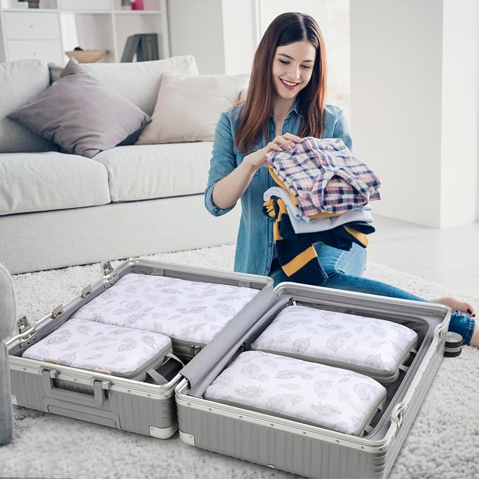 Cambond Compression Packing Cubes for Travel - Luggage Suitcase Organizer | Compression Zip Design for Space-saving, Expandable, Lightweight, Keep Clothes Sorted, Luggage Space Tidy, Carry on Pack Fast - Image 9