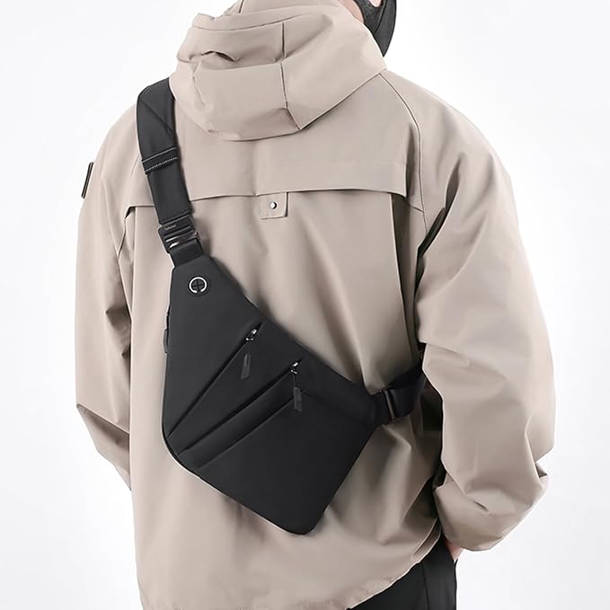 Anti Theft Crossbody Bags for Women Men, Multi-Pocket Shoulder Bag, Slim Sling Bags with 2 RFID Blocking Card - Image 9