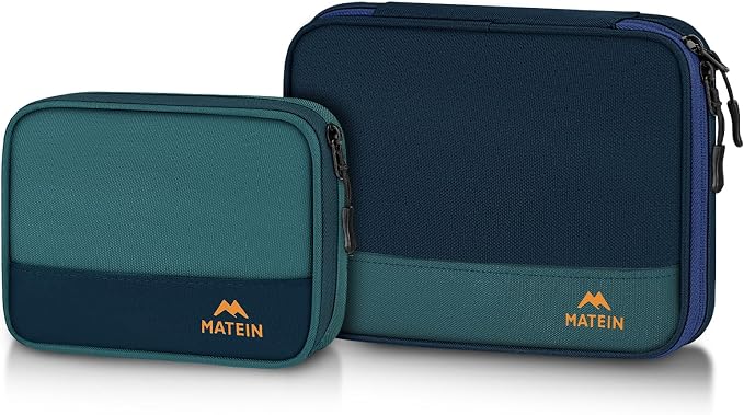 MATEIN Electronics Organizer Travel Case 2 Pack, Backpack Organizer Pouch | Water Resistant, Portable Electronics Case, Carrying Bag for Cable, Changer, Earphone, for Electronic Accessories by MATEIN