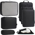 Bagail Ultralight Compression Cubes 7 Set - 3 Packing Cubes, 3 Organizers, and 1 Shoe Bag by BAGAIL