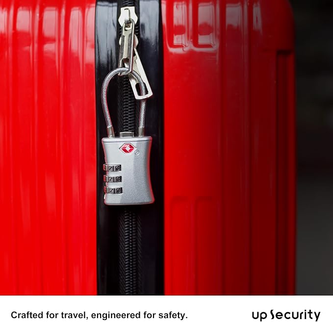 Suitcase Locks TSA Approved, Small Padlock Combination, TSA Locks for Luggage, Combo Travel Padlock with Code for Backpack, Gym Locker, Ammo Can, Gun Case, Bag Zipper, Box (Black+Silver) - Image 7