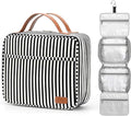 Hanging Travel Toiletry Bag,Large Capacity Cosmetic Travel Toiletry Organizer for Women with 4 Compartments & 1 Sturdy Hook,Perfect for Travel/Daily Use/Christmas by Bosidu