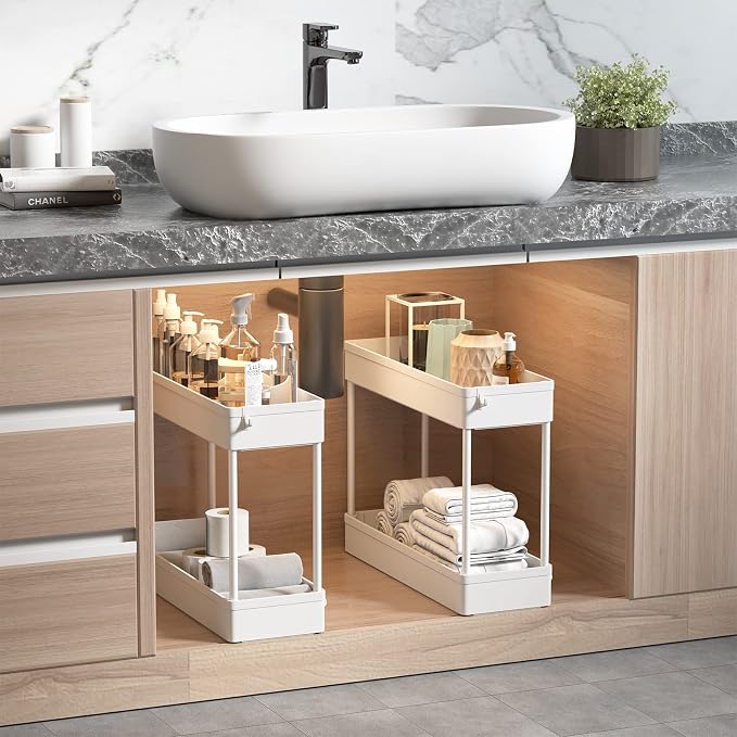 SOLEJAZZ Slim Rolling Storage Cart Skinny Bathroom Organizer, 4 Tier, White | Thin utility cart with wheels for bathroom, laundry room, bedside, kitchen, dorm, office, next to fridge, small narrow places - Image 4