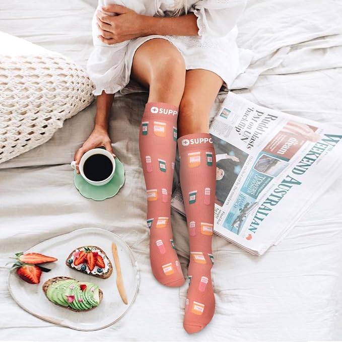 6 Pack Copper Compression Socks for Women and Men Circulation-Best Support for Medical,Running,Nursing,Athletic - Image 3