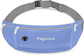 Slim Running Belt Fanny Pack, Waist Pack Bag for Women Men, Running Pouch for Phone Waterproof Reflective with 3 Pouches, Running Phone Holder for Sports, Traveling (Blue) by Peginmol