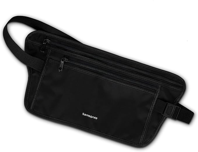Samsonite RFID Waist Belt - Lightweight and Durable Nylon RFID Protection Technology - Blocks RFID Signals Encoded In Passports, IDs & Credit Cards by Samsonite