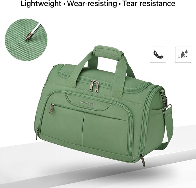 Hanke Small Underseat Carry On Luggage Bags for Travel with 10 Pockets. | Airline Approved Foldable Personal Bag w/ Luggage Sleeve; Tote Duffle & Bento Bag, Flight Attendant Weekender for Men & Women - Image 7