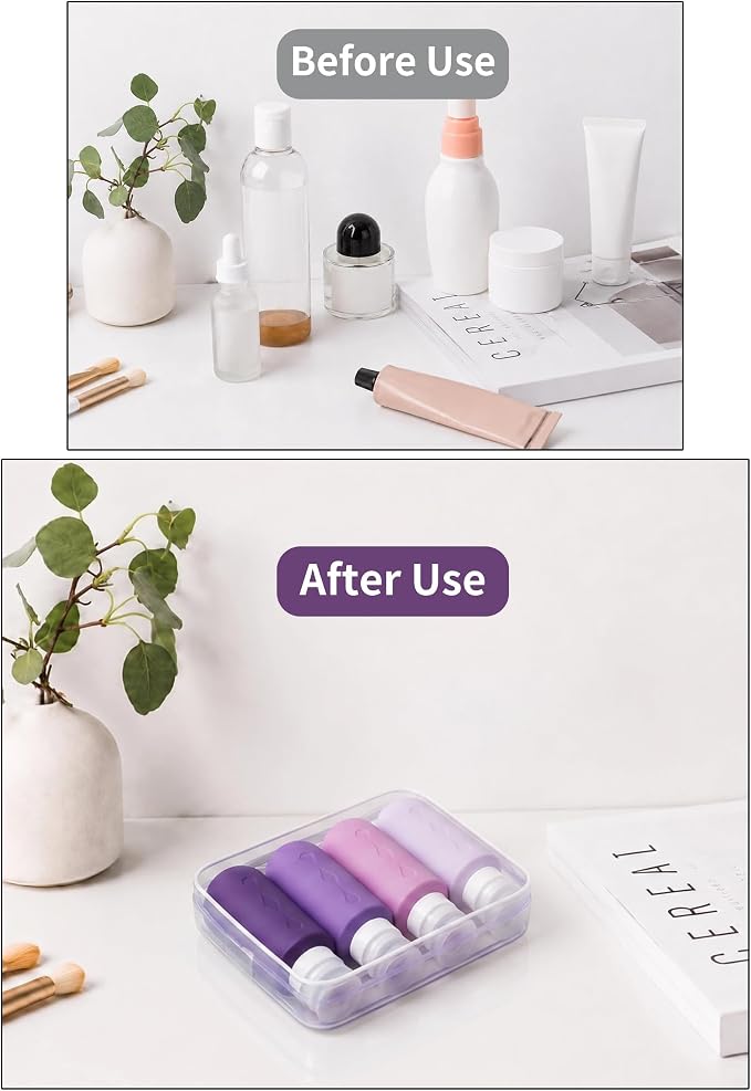 Gemice Travel Bottles for Toiletries, Tsa Approved Travel 6oz Size Containers with Clear Bag, BPA Free Leak Proof Travel Tubs Refillable Liquid Travel Accessories for Cometic Shampoo Lotion - Image 7