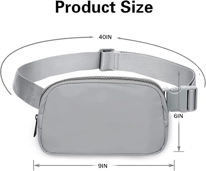 Belt Bag for Women Fanny Pack Dupes, Fashion Crossbody Waist Pack Bag with Adjustable Strap, Everywhere Belt Bag for Travel Outdoors Running Hiking（Grey） - Image 3