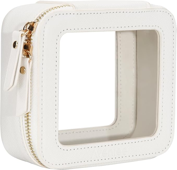 Aveniee Clear Makeup Bag Small, Mini Travel Toiletry Bag Cosmetic Bags Organizer, TSA Approved Clear Makeup Case Pouch with Zipper, Car Essentials for Women Men,White - Image 7