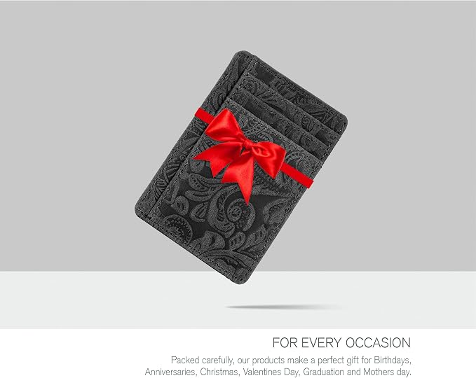 Slim Minimalist Leather RFID Blocking Front Pocket Wallet, Credit Card - Image 6
