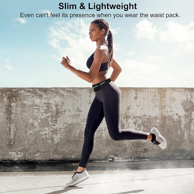 Running Belt Fanny Pack for Men Women - 3 Pocket Waist Pack | Slim，Breathable, Running Phone Holder Fits Up to 6.9" Phones - Runner Marathon Jogging Race Belt Workout Exercise Fitness - Image 9
